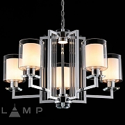 Люстра iLamp King RM6201-5 CR+CL цвет плафона/подвески Белый, Прозрачный, цвет арматуры Хром