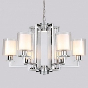 Люстра iLamp King RM6201-6 CR+CL цвет плафона/подвески Белый, Прозрачный, цвет арматуры Хром