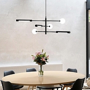 Люстра Imperiumloft RUNNA RUNNA01 цвет плафона/подвески Белый, Черный, цвет арматуры Черный-5