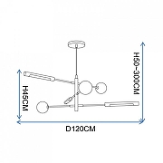 Люстра Imperiumloft RUNNA RUNNA01 цвет плафона/подвески Белый, Черный, цвет арматуры Черный-16