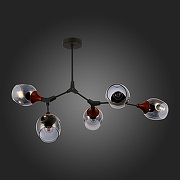 Люстра на штанге EVOLUCE C1otolla SLE113402-05 цвет плафона/подвески Светло-серый, цвет арматуры Белый-3