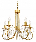 Люстра Abrasax Suzanne SD0812/5 цвет плафона/подвески Прозрачный, цвет арматуры Бронза