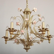 Люстра Abrasax Suzanne SD0843/5 цвет плафона/подвески Розовый, цвет арматуры Бежевый-2