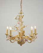 Люстра Abrasax Suzanne SD0925/5 цвет плафона/подвески Зеленый, Прозрачный, Розовый, цвет арматуры Желтый-2