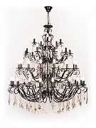 Люстра Abrasax 734 SD734-BL цвет плафона/подвески Прозрачный, цвет арматуры Черный-1