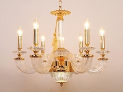 Люстра Abrasax 795 SD795 цвет плафона/подвески Прозрачный, цвет арматуры Золото-2