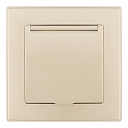 Розетка с заземлением и шторкой, с крышкой Arte Milano SET06-1 SET06-1-41-1 shampan цвет шампань-1