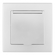 Розетка с заземлением и шторкой, с крышкой Arte Milano SET06-1 SET06-1-41-1 silver цвет Серебро-1