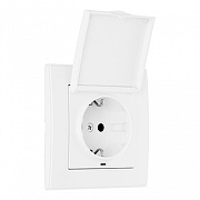 Розетка с заземлением и шторкой, с крышкой Arte Milano SET06-1 SET06-1-41-1 white цвет Белый-2