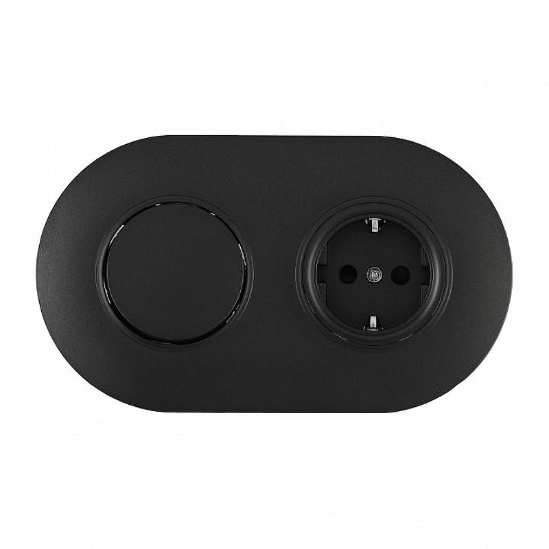 Блок с выключателями одноклавишными влагозащищенными Arte Milano SET08-2 SET08-2-40-1-30-1 black 