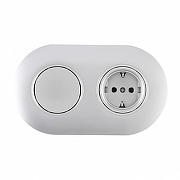 Блок с выключателями одноклавишными влагозащищенными Arte Milano SET08-2 SET08-2-40-1-30-1 silver цвет Серебро