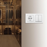 Блок с розеткой и выключателем Arte Milano SET06-2 SET06-2-30-2-40-1 white цвет Белый-2