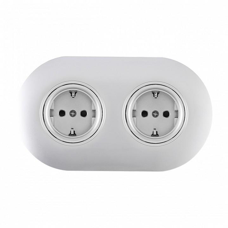 Розетка с заземлением и со шторкой Arte Milano SET08-2 SET08-2-40-1x2 silver 