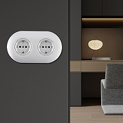 Розетка с заземлением и со шторкой Arte Milano SET08-2 SET08-2-40-1x2 silver цвет Серебро-1