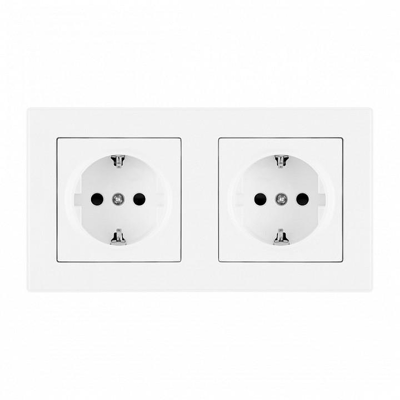 Розетка с заземлением и со шторкой Arte Milano SET06-2 SET06-2-40-1x2 white 