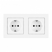 Розетка с заземлением и со шторкой Arte Milano SET06-2 SET06-2-40-1x2 white цвет Белый