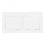 Розетка влагозащищенная с заземлением и со шторкой с крышкой Arte Milano SET06-2 SET06-2-41-1x2 white цвет Белый-1