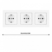 Розетка с заземлением и со шторкой Arte Milano SET06-3 SET06-3-40-1x3 white цвет Белый-1