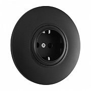 Розетка с заземлением и со шторкой Arte Milano SET08-1 SET08-1-40-1 black цвет Черный