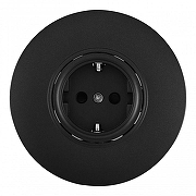 Розетка с заземлением и со шторкой Arte Milano SET08-1 SET08-1-40-1 black цвет Черный-1