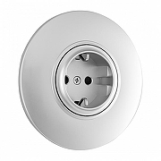 Розетка с заземлением и со шторкой Arte Milano SET08-1 SET08-1-40-1 silver цвет Серебро
