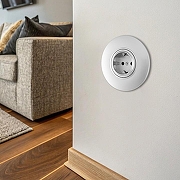 Розетка с заземлением и со шторкой Arte Milano SET08-1 SET08-1-40-1 silver цвет Серебро-2