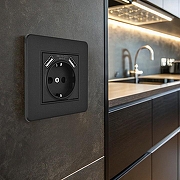 Розетка с заземлением и со шторкой и 2хUSB Arte Milano SET16-1 SET16-1-47-1 black цвет Черный-1