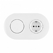 Блок с выключателями одноклавишными влагозащищенными Arte Milano SET08-2 SET08-2-40-1-30-1 white цвет Белый
