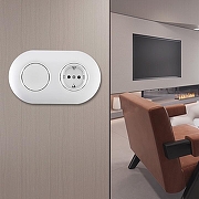 Блок с выключателями одноклавишными влагозащищенными Arte Milano SET08-2 SET08-2-40-1-30-1 white цвет Белый-1