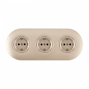 Розетка с заземлением и со шторкой Arte Milano SET08-3 SET08-3-40-1x3 shampan цвет Бежевый