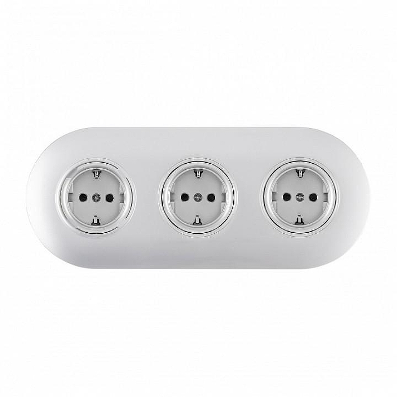 Розетка с заземлением и со шторкой Arte Milano SET08-3 SET08-3-40-1x3 silver 