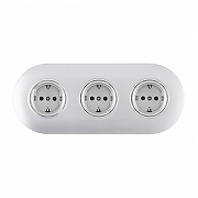 Розетка с заземлением и со шторкой Arte Milano SET08-3 SET08-3-40-1x3 silver цвет Серебро