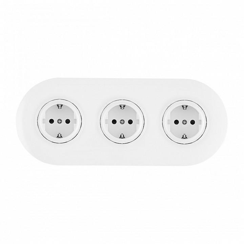 Розетка с заземлением и со шторкой Arte Milano SET08-3 SET08-3-40-1x3 white 