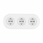 Розетка с заземлением и со шторкой Arte Milano SET08-3 SET08-3-40-1x3 white цвет Белый