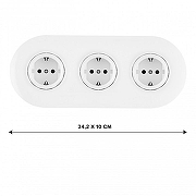 Розетка с заземлением и со шторкой Arte Milano SET08-3 SET08-3-40-1x3 white цвет Белый-1