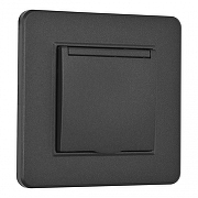 Розетка с заземлением и шторкой, с крышкой Arte Milano SET16-1 SET16-1-41-1 black цвет черный-3