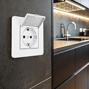 Розетка с заземлением и шторкой, с крышкой Arte Milano SET16-1 SET16-1-41-1 white цвет Белый-4