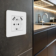 Розетка с заземлением и со шторкой и 2хUSB Arte Milano SET16-1 SET16-1-47-1 white цвет Белый-1