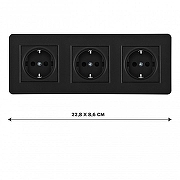 Розетка с заземлением и со шторкой Arte Milano SET16-3 SET16-3-40-1x3 black цвет Черный-1
