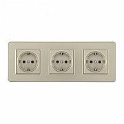 Розетка с заземлением и со шторкой Arte Milano SET16-3 SET16-3-40-1x3 shampan цвет Бежевый