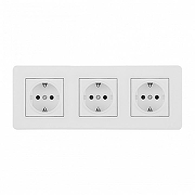 Розетка с заземлением и со шторкой Arte Milano SET16-3 SET16-3-40-1x3 white цвет Белый