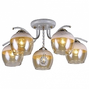 Люстра TopLight Bertha TL1254D-05BG цвет плафона/подвески Янтарный, цвет арматуры Бежевый