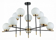 Люстра на штанге ST-Luce L1mano SL1203.402.10 цвет плафона/подвески Белый, цвет арматуры Латунь, Черный