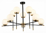 Люстра на штанге ST-Luce L1mano SL1203.402.10 цвет плафона/подвески Белый, цвет арматуры Латунь, Черный-1