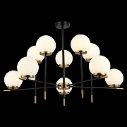 Люстра на штанге ST-Luce L1mano SL1203.402.10 цвет плафона/подвески Белый, цвет арматуры Латунь, Черный-2