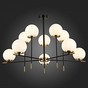 Люстра на штанге ST-Luce L1mano SL1203.402.10 цвет плафона/подвески Белый, цвет арматуры Латунь, Черный-3