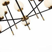 Люстра на штанге ST-Luce L1mano SL1203.402.10 цвет плафона/подвески Белый, цвет арматуры Латунь, Черный-4