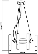 Люстра ST-Luce Eclip SL1236.203.06 цвет плафона/подвески Золото, Коньячный, цвет арматуры Золото-7