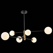 Люстра на штанге EVOLUCE Arcola SLE220103-06 цвет плафона/подвески Белый, цвет арматуры Бронза, Черный-2