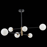 Люстра на штанге EVOLUCE Arcola SLE220103-06 цвет плафона/подвески Белый, цвет арматуры Бронза, Черный-3
